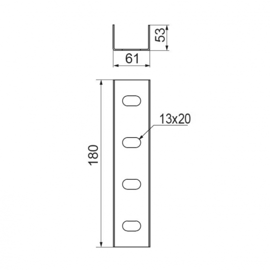 Łącznik ceownika LC55H50 660700