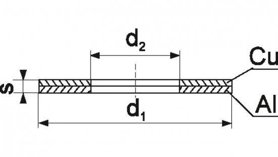 Podkładka kupalowa Cu-Al ACP 8-1 /50szt./