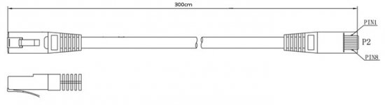 PATCHCORD U/UTP KAT.6 3m SZARY