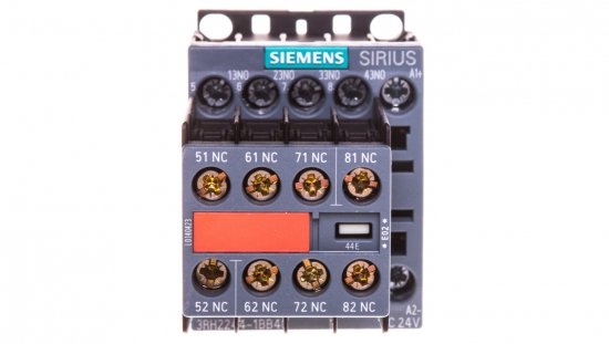 Stycznik pomocniczy 4Z 4R cewka 24V DC S00 montowane na stałe styki pom przył śrubowe SIRIUS 3RH2244-1BB40