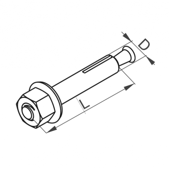 Śruba tulejkowa rozporowa SRO M6x30 803900