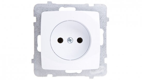 KARO Gniazdo pojedyncze b/u białe GP-1S/m/00