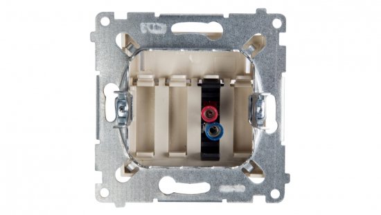 Simon 54 Gniazdo głośnikowe pojedyncze kremowe DGL31.01/41