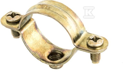 Uchwyt metalowy do rury odgromowej 28 srebrny 10111
