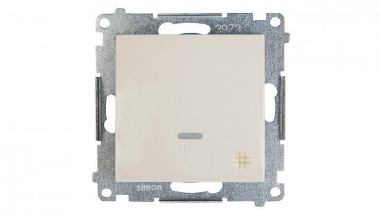 Simon 54 Łącznik krzyżowy z podświetleniem, szybkozłącza, kremowy DW7L.01/41