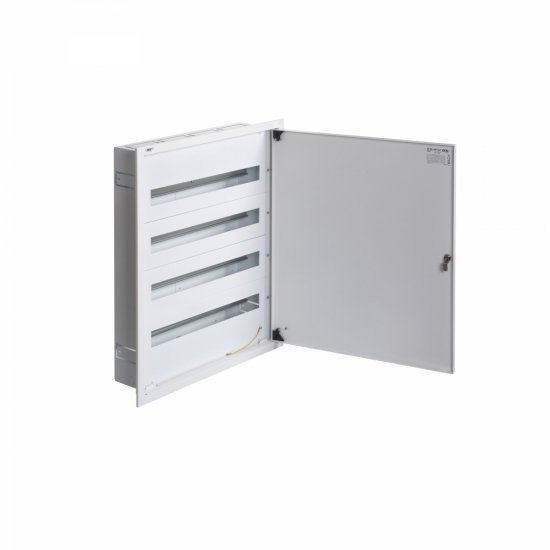 Rozdzielnica modułowa 4x24 podtynkowa IP30 N+PE I klasa drzwi metalowe białe KP-DB-I-MF-424 biała 32641 (MGWT) 