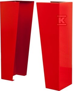 Podstawa 800x250mm (wys. x gł.) do szafy wys.650mm, kolor czerwony RAL3000, do HW zawieszanego 25 UNI, 25 z miejscem na gaśnicę obok zwijadła, 2szt./hydrant