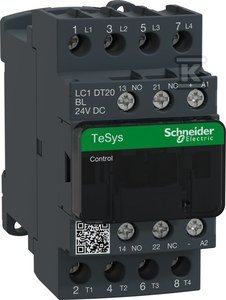 Stycznik mocy TeSys D AC1 20A 4P 1NO 1NC cewka 24VDC niski pobór