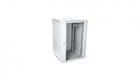 Szafa sieciowa wisząca 19 15U rack 600x600, drzwi szyba, szary, niedzielona, niezłożona, 60kg DN-WU19 15U/600