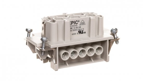 Wkład złącza 10P PE żeński 16A 500V EPIC H-BE 10 BS 10193000