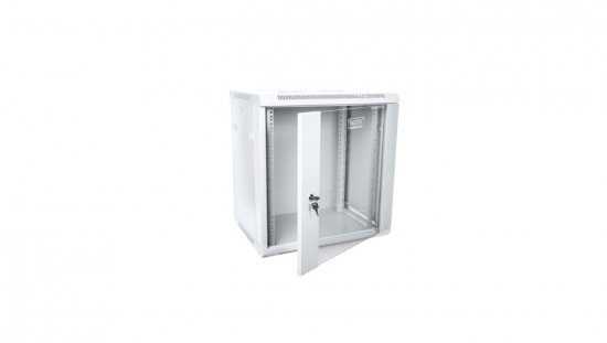 Szafa krosowa wisząca niedzielona 19 cali 12U 600x635x450 szara DN-W19 12U/450
