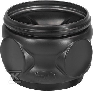 Nadbudowa teleskopowa D300 H250, z uszczelką, do studzienki rozdzielczej EPURECO W-011T lub EPURBIO W-011TG, do oczyszczalni drenażowej, kolor czarny W-014T