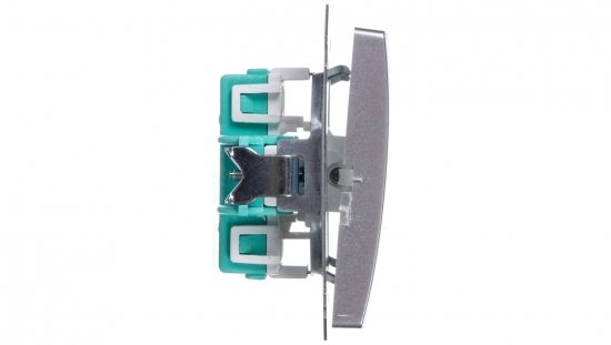 Simon Basic Łącznik krzyżowy 10AX 250V srebrny mat BMW7.01/43