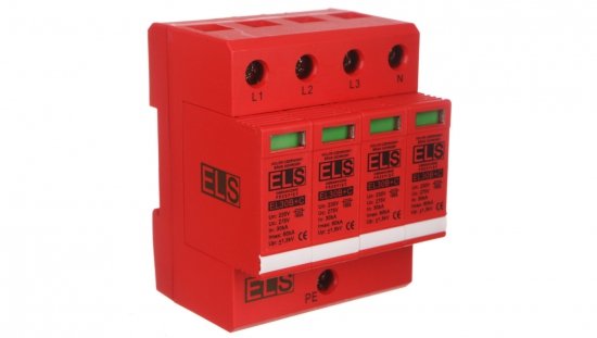Ogranicznik przepięć B C Typ 1 2 4P 275V 60kA 1,5kV EL30B C Typ 1 2 4P 7,5kA / EL30B C 4P 7,5kA