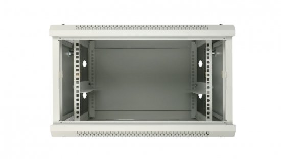 Szafa rack montowana na ścianie, drzwi blaszane pełne Extralink 6U 600x600 ASP Szara