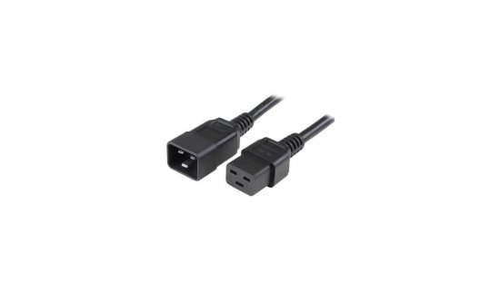 Przedłużacz kabel Zasilający Iec320 C19 Na C20 16A 2M Czarny ICOC 065-NC