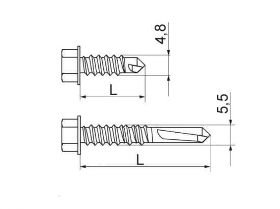 Wkręt samowiercący SMD5,5x32 804044 /100szt./