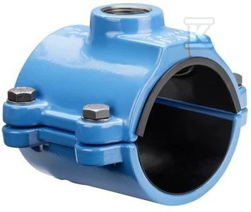 Nawiertka przyłączeniowa z gwintem wewnętrznym HAKU, DN160xGW2 , PN16, do wody i kanalizacji, do rur PE i PVC, korpus GJS-żeliwo sferoidalne (seria 5250) 5003728