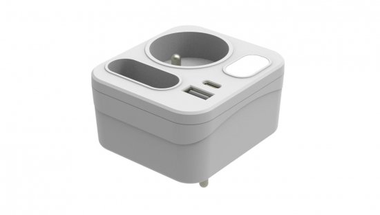 Rozgałęźnik MARINA 2x USB (A+C) PD 20W ze światełkiem nocnym orientacyjnym szybkie ładowanie / 34110