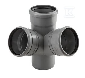 Czwórnik HT dwupłaszczyznowy 110x110x110x110/67 popiel sanitarny 3018762