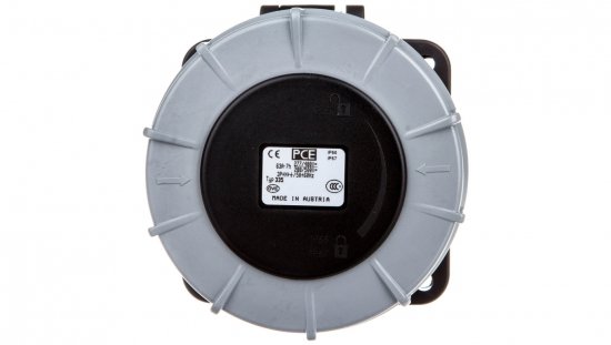 Gniazdo tablicowe 63A 5P 500V /100x100/ czarne IP67 POWER TWIST 335-7