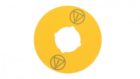 Tabliczka opisowa żółta okrągła fi60mm /KONTROLOWANY STOP/ M22-XBK-ESS 180472