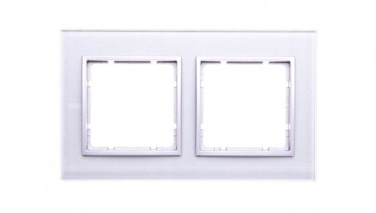 Berker/B.7 Glas Ramka podwójna szkło pozioma szklana aluminium złoty 10126414