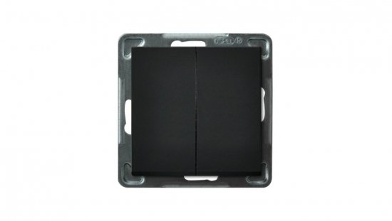 SONATA Przycisk podwójny zwierny czarny metalik ŁP-17R/m/33