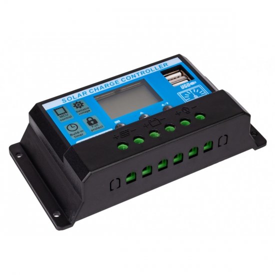 Regulator solarny SOL PWM 10A [2 x gniazdo USB]