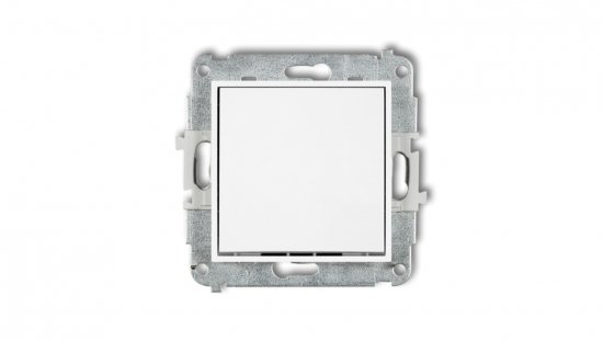 Mechanizm łącznika schodowego (jeden klawisz bez piktogramu) biały MWP-3.1
