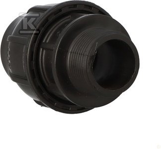 Złączka zaciskowa PP 40x5/4&quot; GZ gwint zewnętrzny PN16, do rur PE, kolor czarny