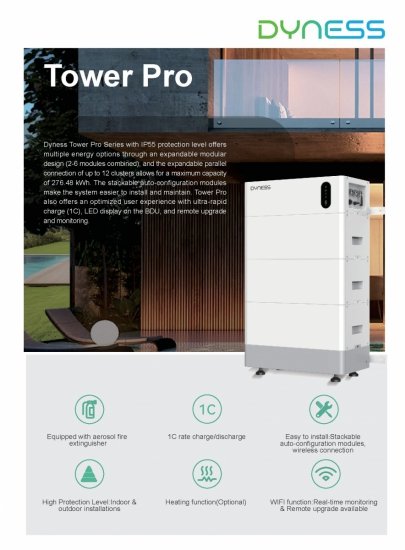 Zestaw Solis 5kW + Dyness Tower PRO TP7 (7.68 kWh)