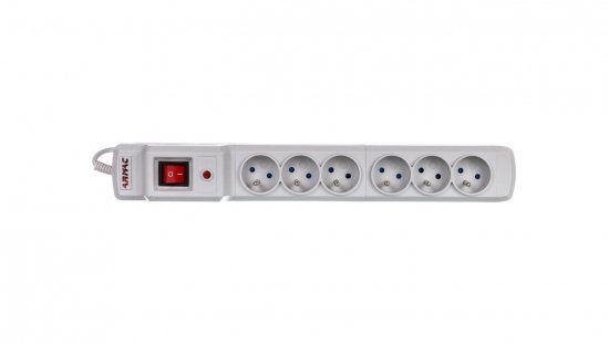 LISTWA ZASILAJĄCA ARMAC MULTI M6 1.5M 6X 230V PL SZARA M6/15/SZ