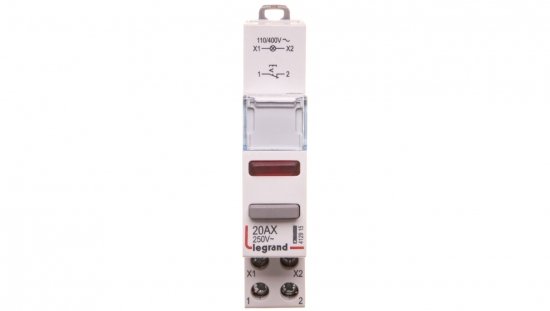 Łącznik modułowy bistabilny z lampką LED 1R 20A 110/400V AC LP452 412915