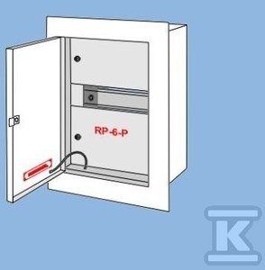 Rozdzielnica podtynkowa RP-6P, miejsce na 6 zabezpieczeń typu s. IP 30 RP-6-P