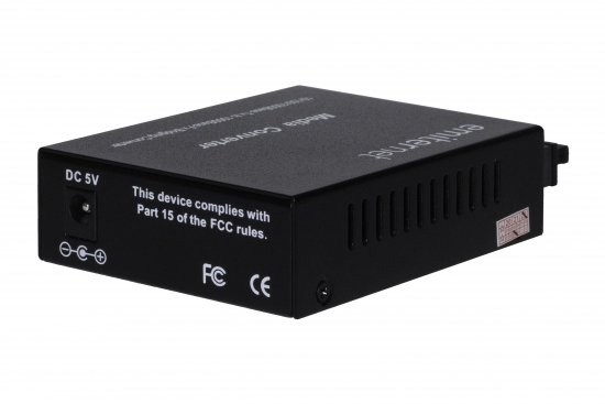 Konwerter światłowodowy WDM Ethernet 10/100/1000 Mbps RJ45/1xSC SM 9/125 (Tx 1310nm / Rx 1550nm) 20km