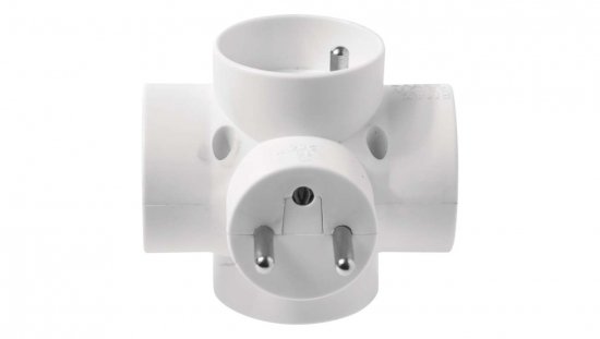 Rozgałęźnik wtyczkowy 4-gniazda z/u biały P0040