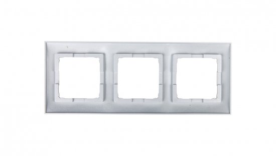 Simon 54 Premium Ramka potrójna srebrny mat /do karton-gips/ DRK3/43