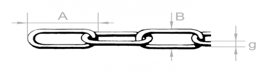 Łańcuszek prosty LNP 2,2 650111 /30m/