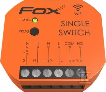 Pojedynczy przekaźnik Wi-Fi 230V FOX SWITCH WI-R1S1P-P