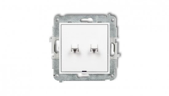 MINI Mechanizm łącznika świecznikowego w stylu amerykańskim biały mat 25MWPUS-2