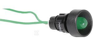 Lampka sygnalizacyjna LED D=10mm zielona 230V AC LS LED 10 G 230AC 004770810
