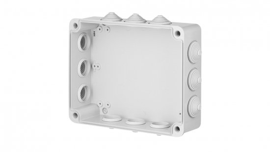 INDUSTRIAL Puszka hermetyczna n/t 305x244x126mm z 12 dławnicami IP55 szara 2721-02