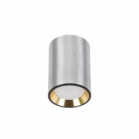 CHLOE GU10 MINI NATYNKOWA GU10 250V IP20 70x100mm SREBRNY, ŚRODEK ZŁOTY   okrągła