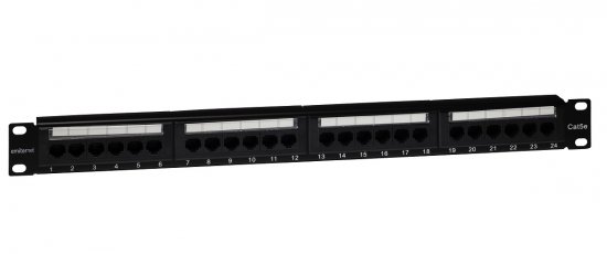 Panel 19 24xRJ45 UTP kat.5e (1U) z półką