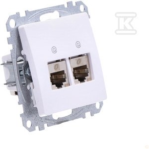 Gniazdo komputerowe 2xRJ45 kat.6 STP, biały SEDNA DESIGN
