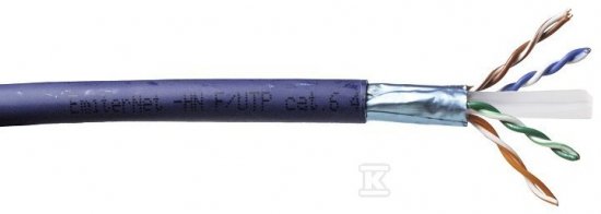 Kabel sieciowy Emiter Net FTP (F/UTP) kat 6 450 MHz, drut 4x2x23AWG, LS0H . K/EMITERNET-FTP6LS0H