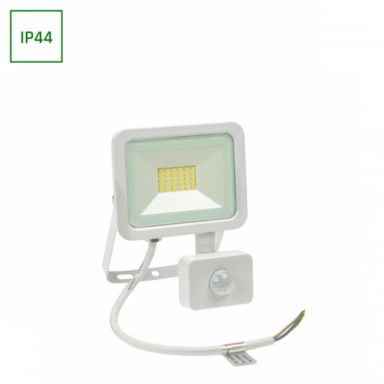NOCTIS LUX 2 NAŚWIETLACZ 20W WW 230V IP44 158x121x25mm BIAŁY czujnik ruchu PIR