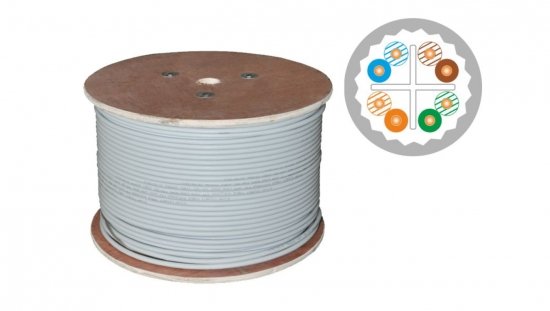 Kabel teleinformatyczny U/UTP kat.6A LSOH Dca szary ALANTEC /500m/