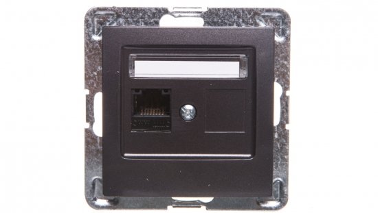 IMPRESJA Gniazdo komputerowe pojedyncze RJ45 kat.5e MMC antracyt GPK-1Y/K/m/50